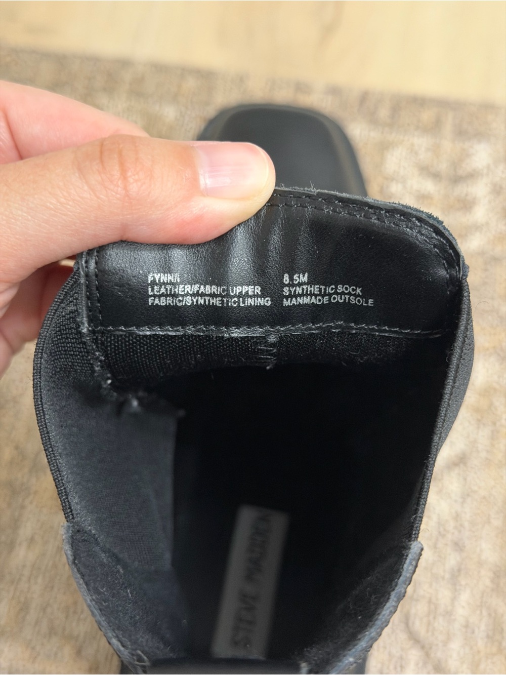 Steve Madden Parkway Black Platform Chelsea Boots Size 8.5 Women - Picture 7 of 7